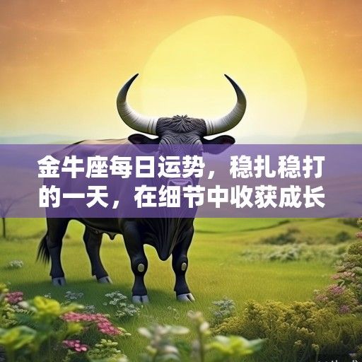 金牛座每日运势，稳扎稳打的一天，在细节中收获成长