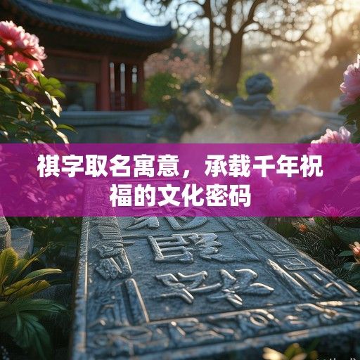 祺字取名寓意，承载千年祝福的文化密码