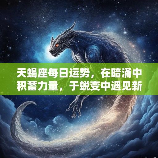 天蝎座每日运势，在暗涌中积蓄力量，于蜕变中遇见新生