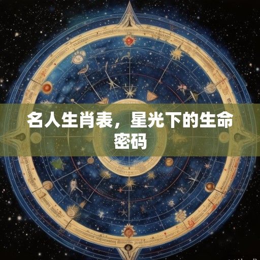 名人生肖表，星光下的生命密码