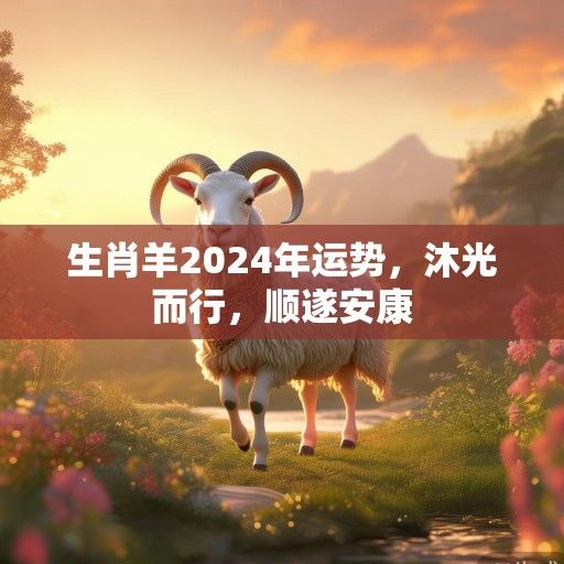 生肖羊2024年运势，沐光而行，顺遂安康
