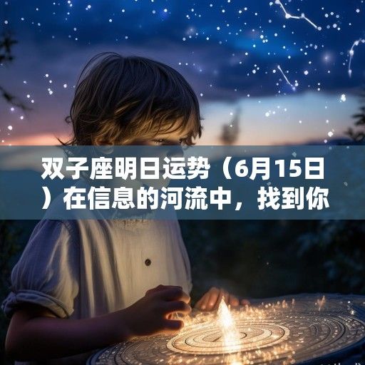 双子座明日运势（6月15日）在信息的河流中，找到你的航向