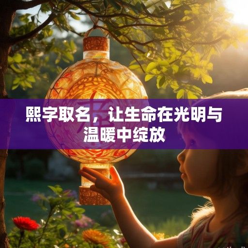 熙字取名，让生命在光明与温暖中绽放
