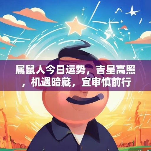 属鼠人今日运势，吉星高照，机遇暗藏，宜审慎前行