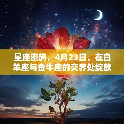 星座密码，4月23日，在白羊座与金牛座的交界处绽放