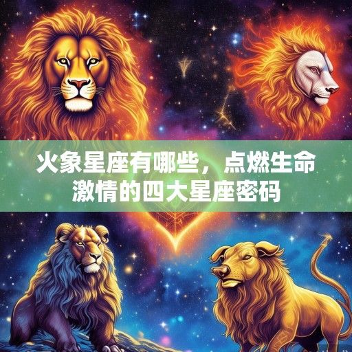 火象星座有哪些，点燃生命激情的四大星座密码
