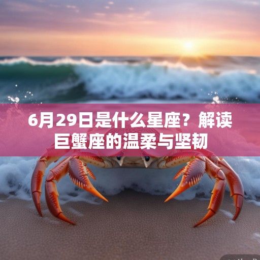 6月29日是什么星座？解读巨蟹座的温柔与坚韧