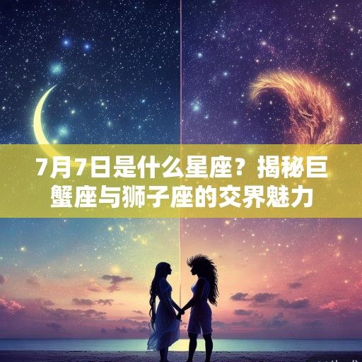 7月7日是什么星座？揭秘巨蟹座与狮子座的交界魅力