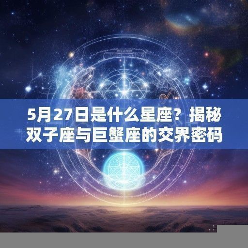 5月27日是什么星座？揭秘双子座与巨蟹座的交界密码