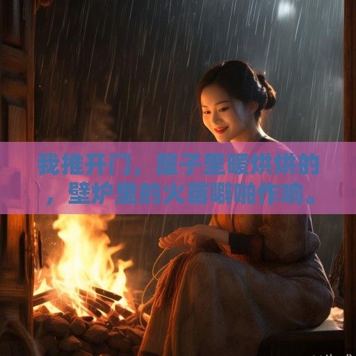 我推开门，屋子里暖烘烘的，壁炉里的火苗噼啪作响。一个穿旧式旗袍的女人坐在炉边织毛衣，听见动静抬起头，露出一张模糊的脸。进来吧，她的声音像浸了蜜的温水，外头雨大