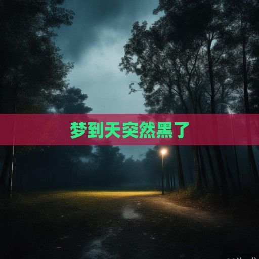 梦到天突然黑了