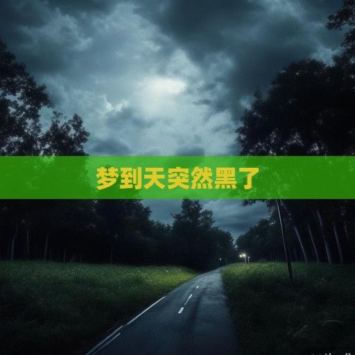 梦到天突然黑了