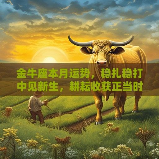 金牛座本月运势，稳扎稳打中见新生，耕耘收获正当时