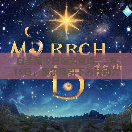 白羊座今日运势查询,3月15日,星象指引下的行动力指南 白羊座今日运势查询,3月15日,星象指引下的行动力指南